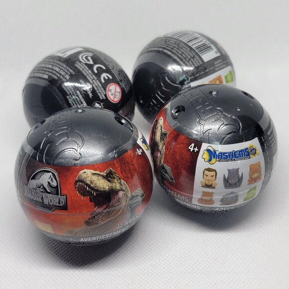 Jurassic World Mash'Ems Series 2 2020 Basic Fun! 4 Pack Blind Mystery Balls New - Picture 1 of 6